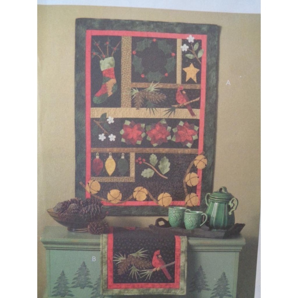 McCall's Sewing Pattern M4991 Wall Hanging Table Runner Quilt Christmas *